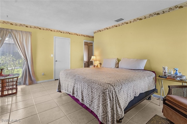 view of tiled bedroom