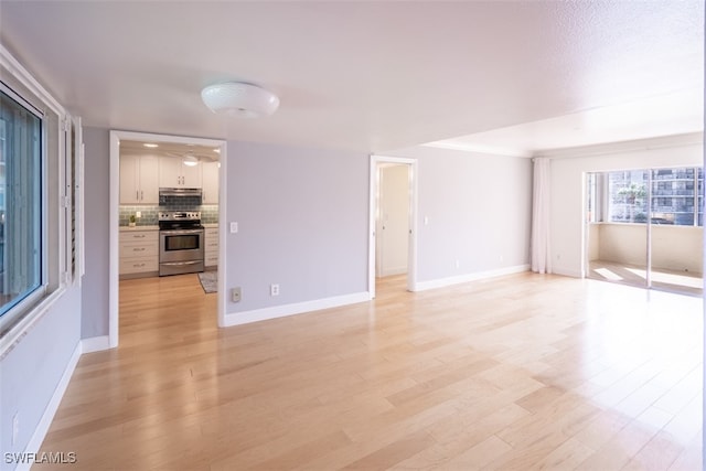 interior space with light wood-type flooring