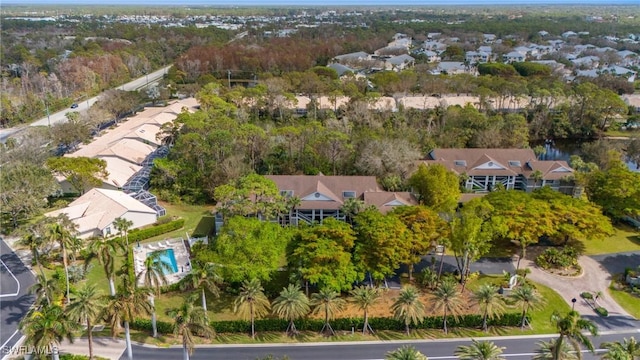 drone / aerial view with a residential view