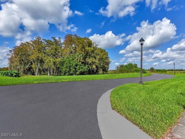 view of home's community featuring a lawn