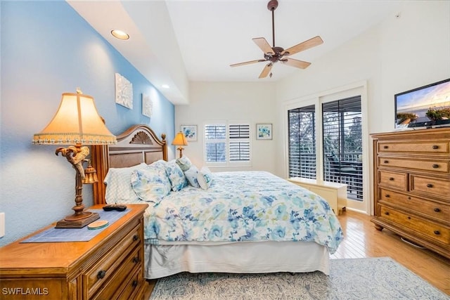 7725 Pebble Creek Cir Unit 8-303, Naples, FL 34108 - bedroom featuring light wood-style floors, multiple windows, recessed lighting, and baseboards