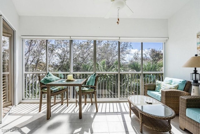 7725 Pebble Creek Cir Unit 8-303, Naples, FL 34108 - sunroom / solarium with ceiling fan