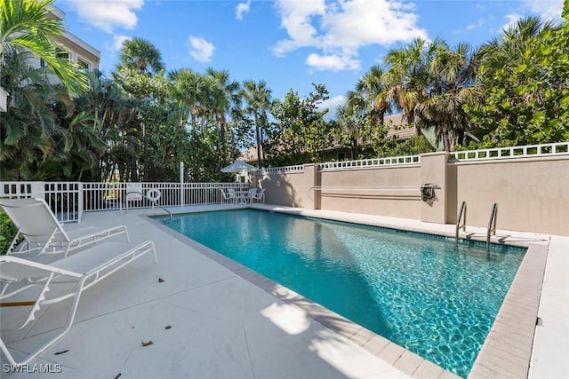 view of pool with a patio area