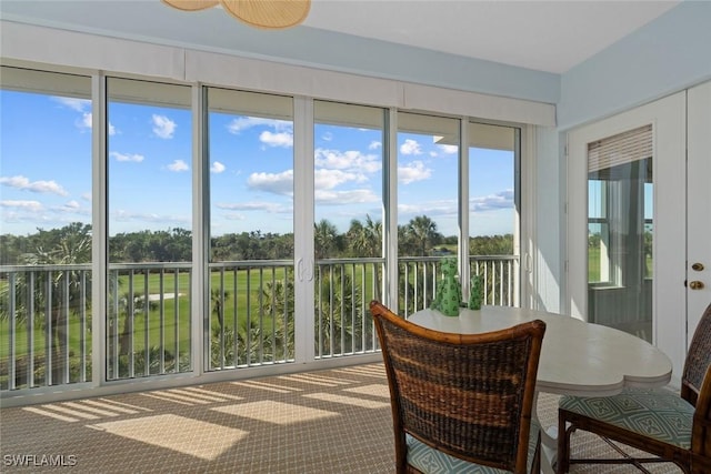 view of sunroom