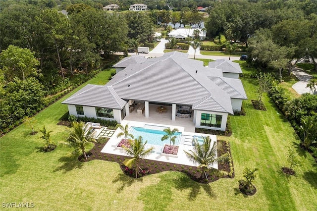 137 Tupelo Rd, Naples, FL 34108 - aerial view of property and surrounding area featuring a pool