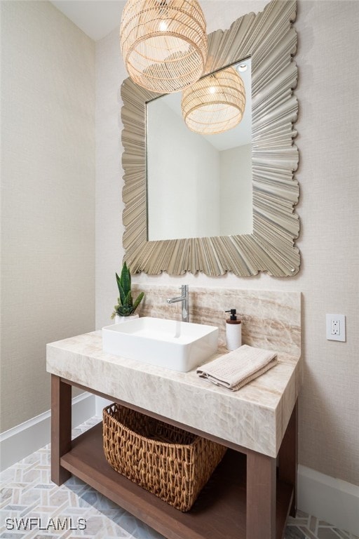 bathroom with vanity