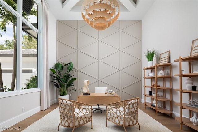 137 Tupelo Rd, Naples, FL 34108 - office area featuring plenty of natural light and wood finished floors