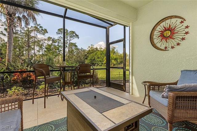 view of sunroom / solarium