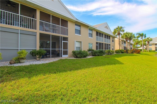 exterior space featuring a yard