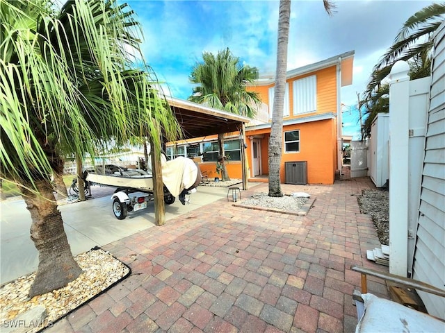 view of patio / terrace featuring central AC unit