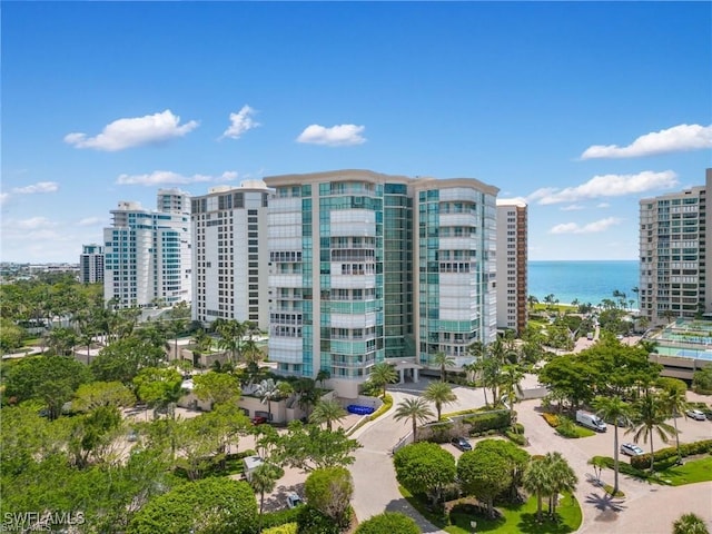 view of property with a water view