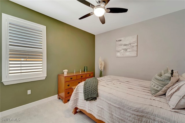 bedroom with ceiling fan