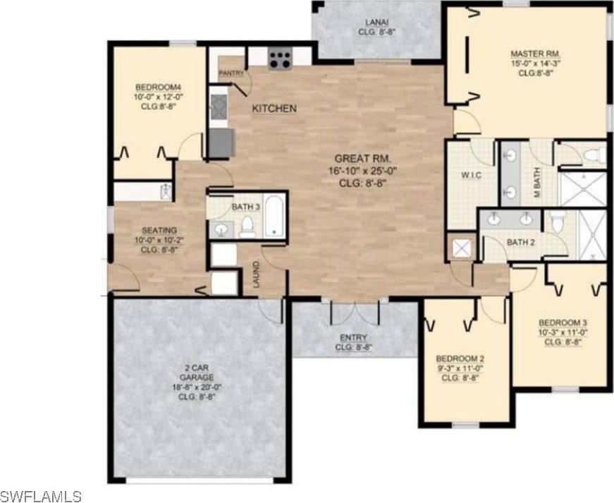 1825 Lindenwood Dr, Lehigh Acres, FL 33972 - view of layout