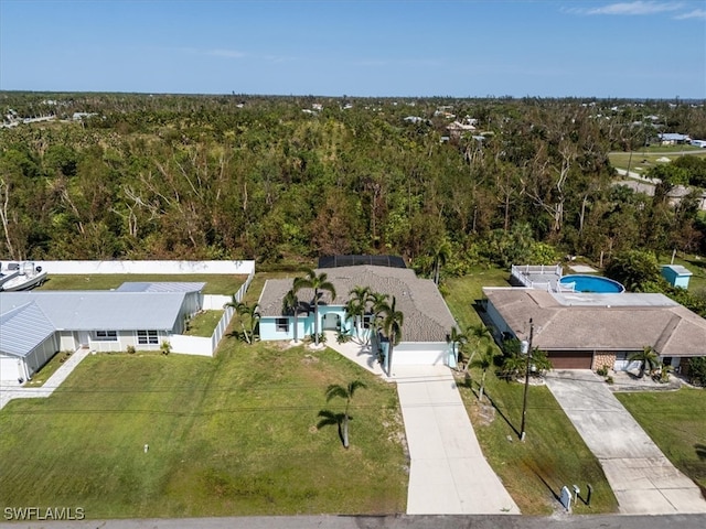 birds eye view of property