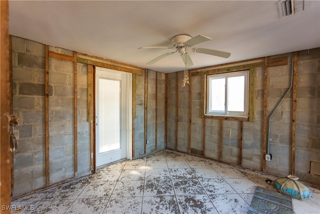 miscellaneous room featuring ceiling fan