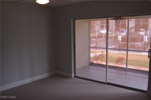 view of carpeted empty room