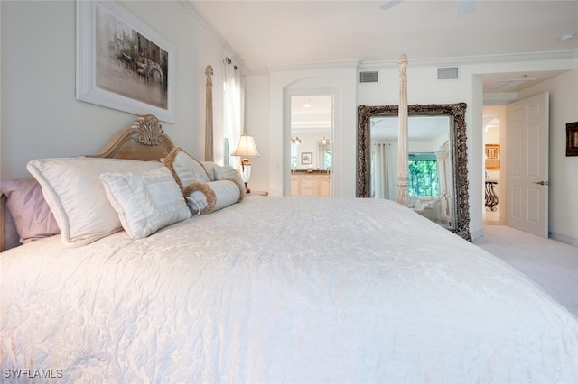 2843 Tiburon Blvd E Unit 7-102, Naples, FL 34109 - carpeted bedroom with ceiling fan and ensuite bath