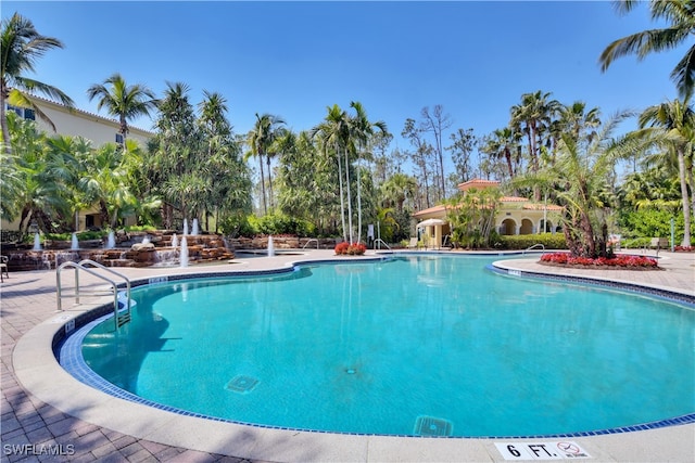 view of pool with a patio