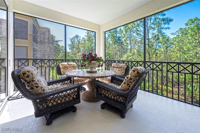 view of sunroom