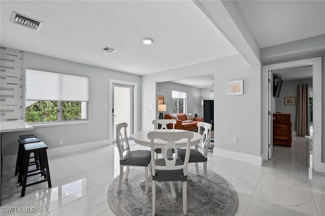 view of dining room