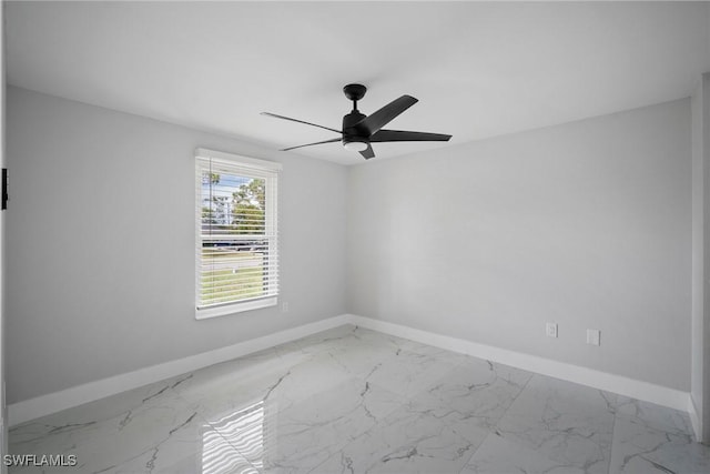 empty room with ceiling fan