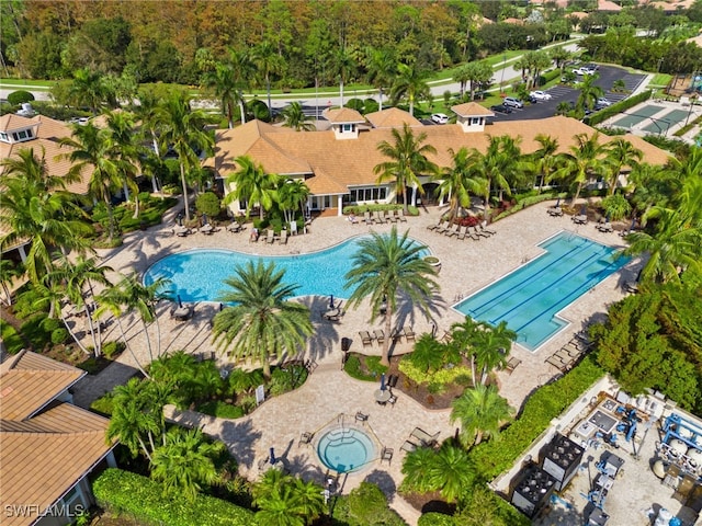 birds eye view of property