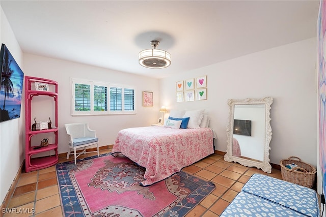 view of tiled bedroom