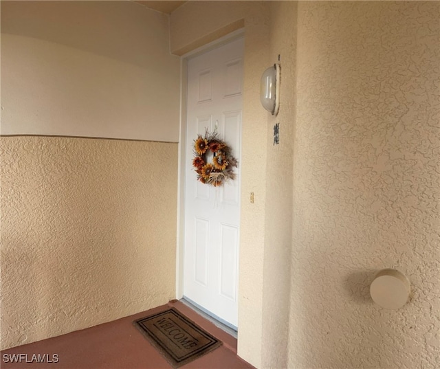 view of doorway to property