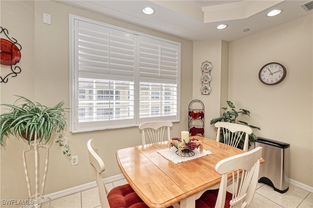 1105 Van Loon Commons Cir Unit 301, Cape Coral, FL 33909 - dining space with light tile patterned floors, recessed lighting, and baseboards