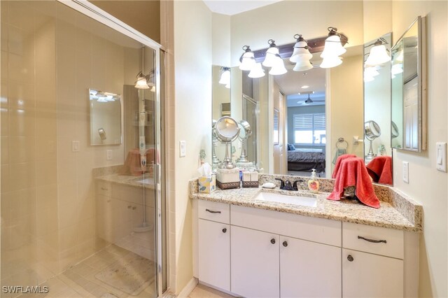 1105 Van Loon Commons Cir Unit 301, Cape Coral, FL 33909 - ensuite bathroom with a shower stall and vanity