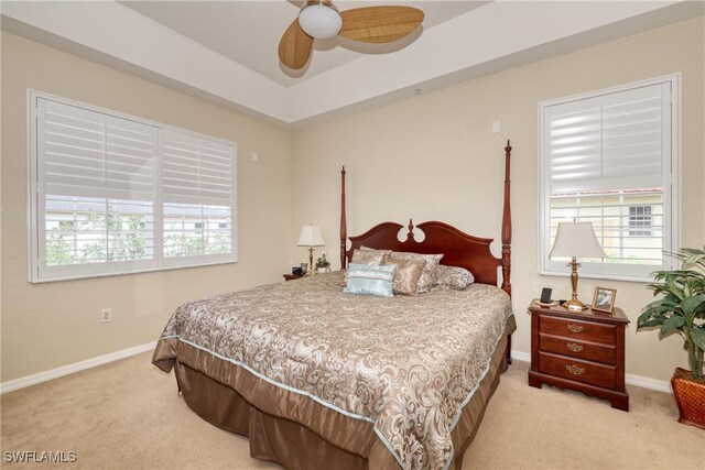 1105 Van Loon Commons Cir Unit 301, Cape Coral, FL 33909 - bedroom with carpet, baseboards, and ceiling fan