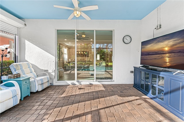 view of patio / terrace with ceiling fan