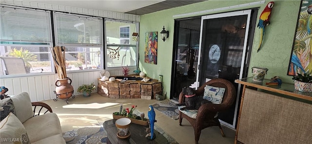 view of sunroom / solarium