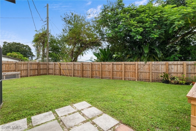 view of yard featuring a patio