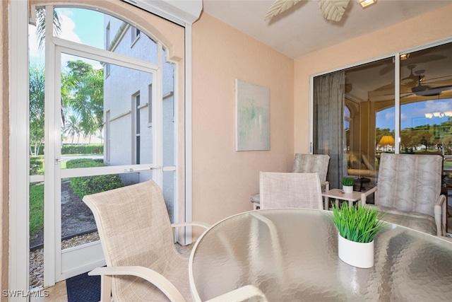 view of sunroom / solarium