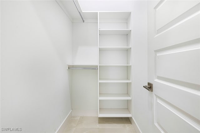 view of walk in closet