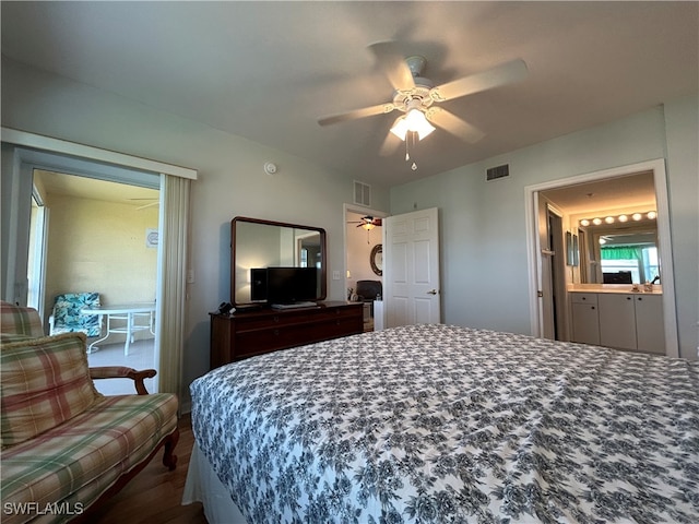 bedroom with ceiling fan