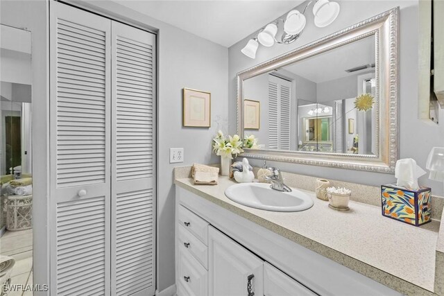 bathroom with vanity