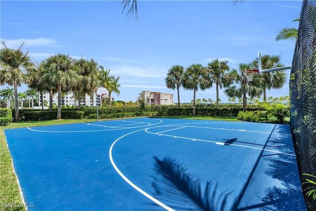 view of basketball court