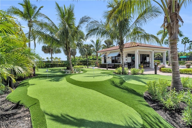 surrounding community featuring a patio