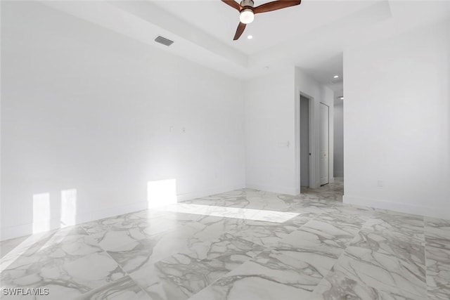3421 16th Ave NE, Naples, FL 34120 - unfurnished room featuring a ceiling fan, visible vents, and recessed lighting
