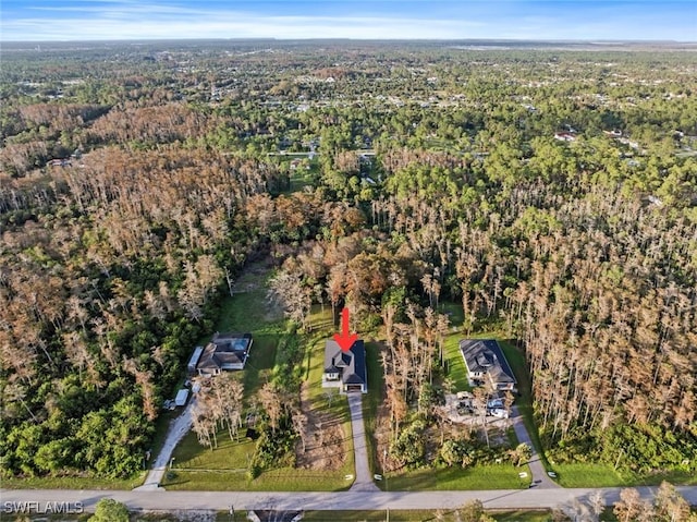 3421 16th Ave NE, Naples, FL 34120 - aerial view with a wooded view