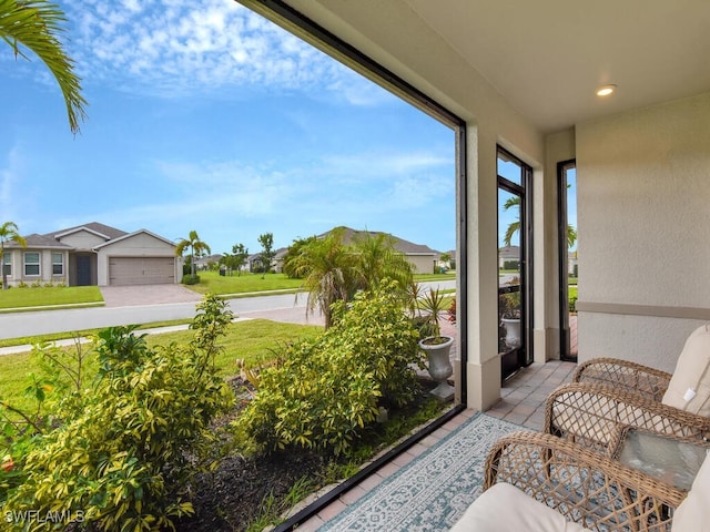 view of sunroom