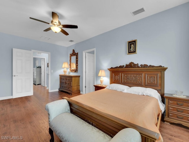2739 Merida Ln, Cape Coral, FL 33909 - bedroom featuring wood finished floors, visible vents, and baseboards