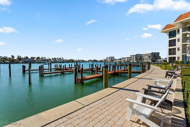 222 Harbour Dr Unit 314, Naples, FL 34103 - view of dock with a water view