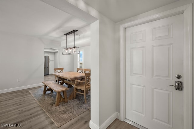 dining room featuring hardwood / wood-style floors