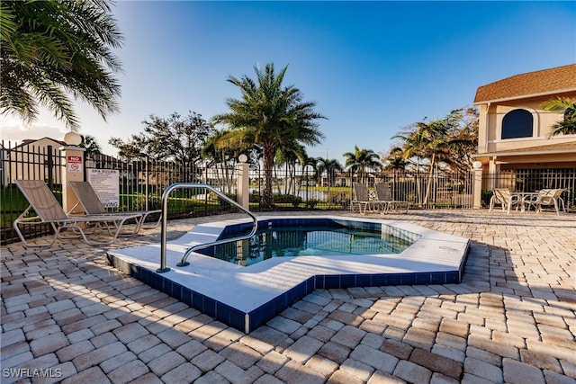 view of pool with a patio