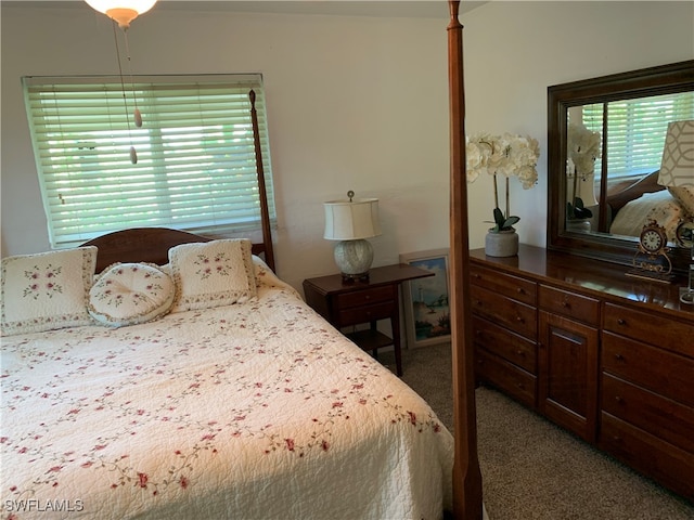 view of carpeted bedroom