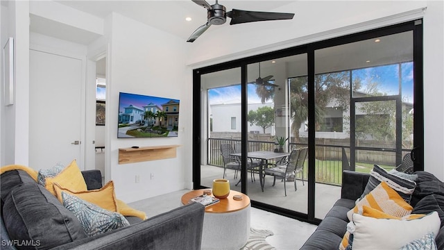 3016 Van Buren Ave, Naples, FL 34112 - living area with ceiling fan