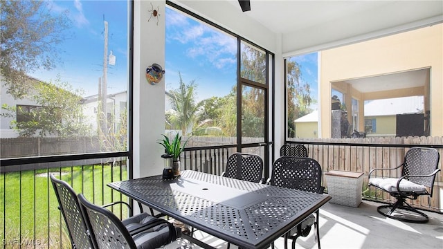 3016 Van Buren Ave, Naples, FL 34112 - sunroom featuring outdoor dining space